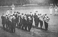 Southend United Supporters Club Band playing at Roots Hall 1955.jpg