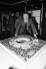Bobby Moore with Southend's proposed bew stadium.jpg