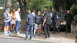Rat Ron Martin leaves his pad in his Bentley with his wife Julie.jpg